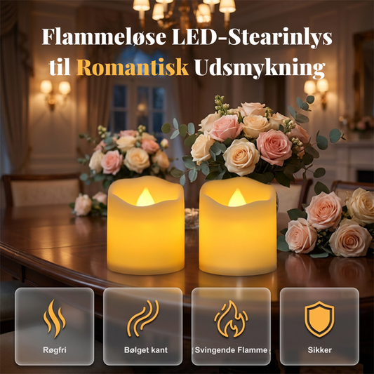 CandleGlow™ | Varm stearinlysstemning uden røg eller åben flamme