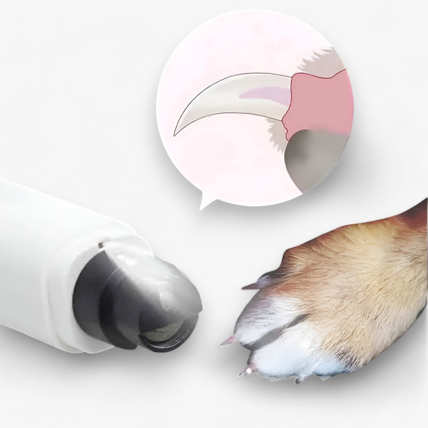 PawPerfect™ | Elektrisk negleklipper med LED og USB-opladning