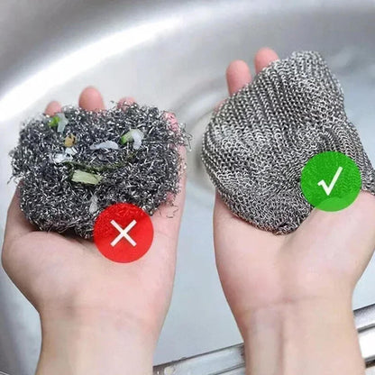 ScrubMaster™ (10-pack) | Multifunktionel Ståltrådsklud, Genanvendelig og Effektiv