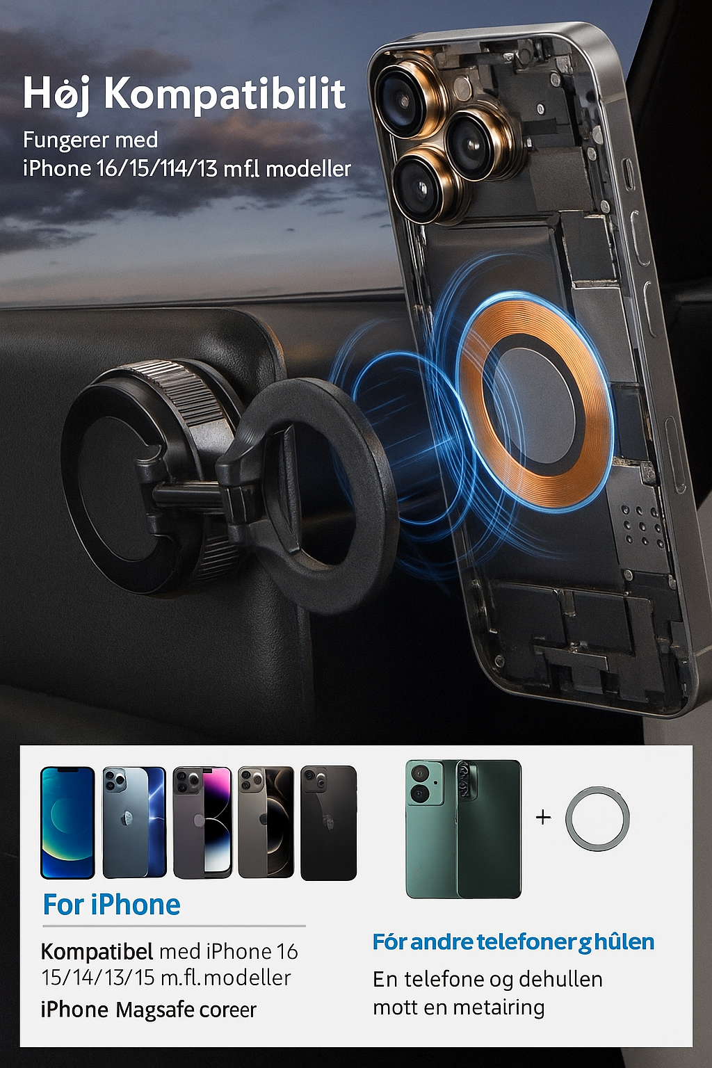 MagLock™ 360° | Sammenklappelig Magnet-Håndholdt Holder