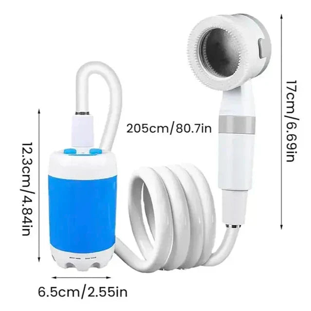 CampFlow™ | Bærbar brusenhed med vandpumpe