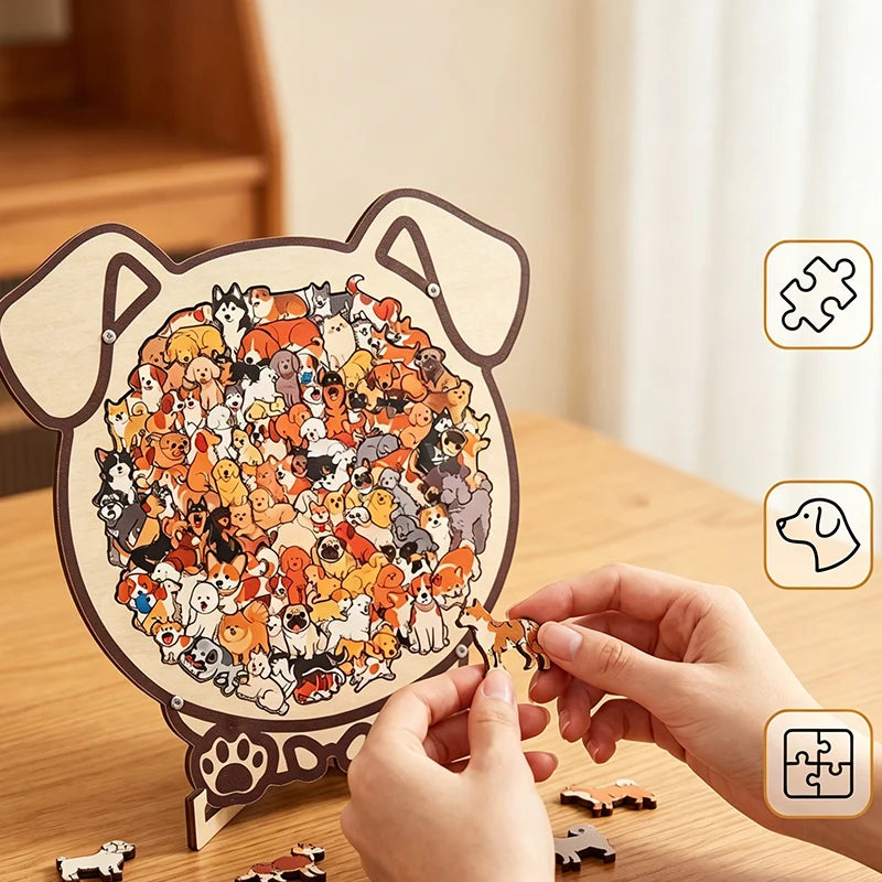 PawPuzzle™ | Dekorativt hundepuslespil med hygge og personlighed